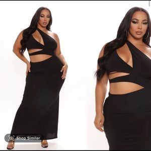 Fashion Nova Curve Maxi Cut out dress